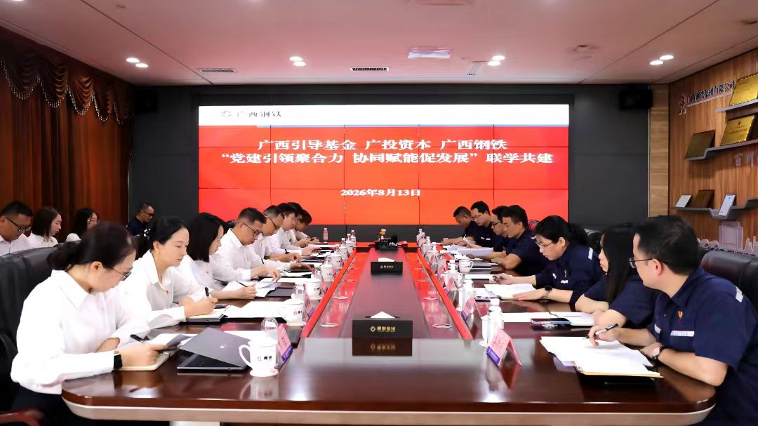 党建引领聚合力 协同赋能促发展 广西投资引导基金有限责任公司开展联学共建主题党日活动，以基金赋能广西钢铁产业转型升级